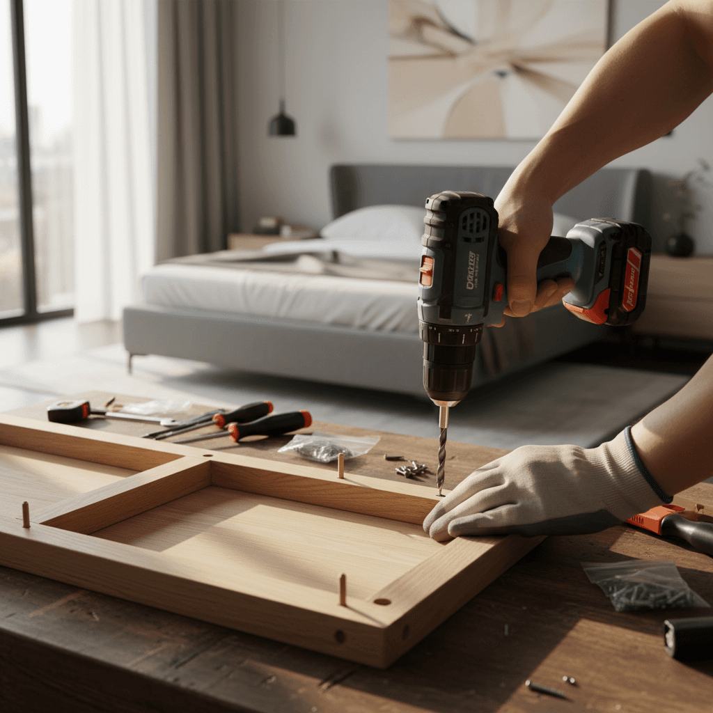Furniture assembly in living room