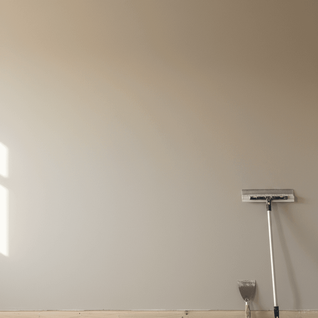 Smooth drywall patch with sanded edges on a wall